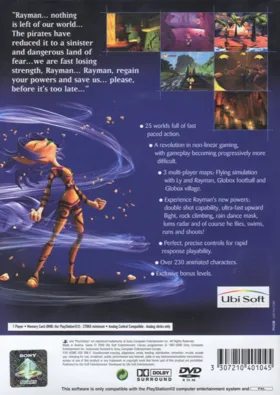 Rayman Revolution (Japan) box cover back